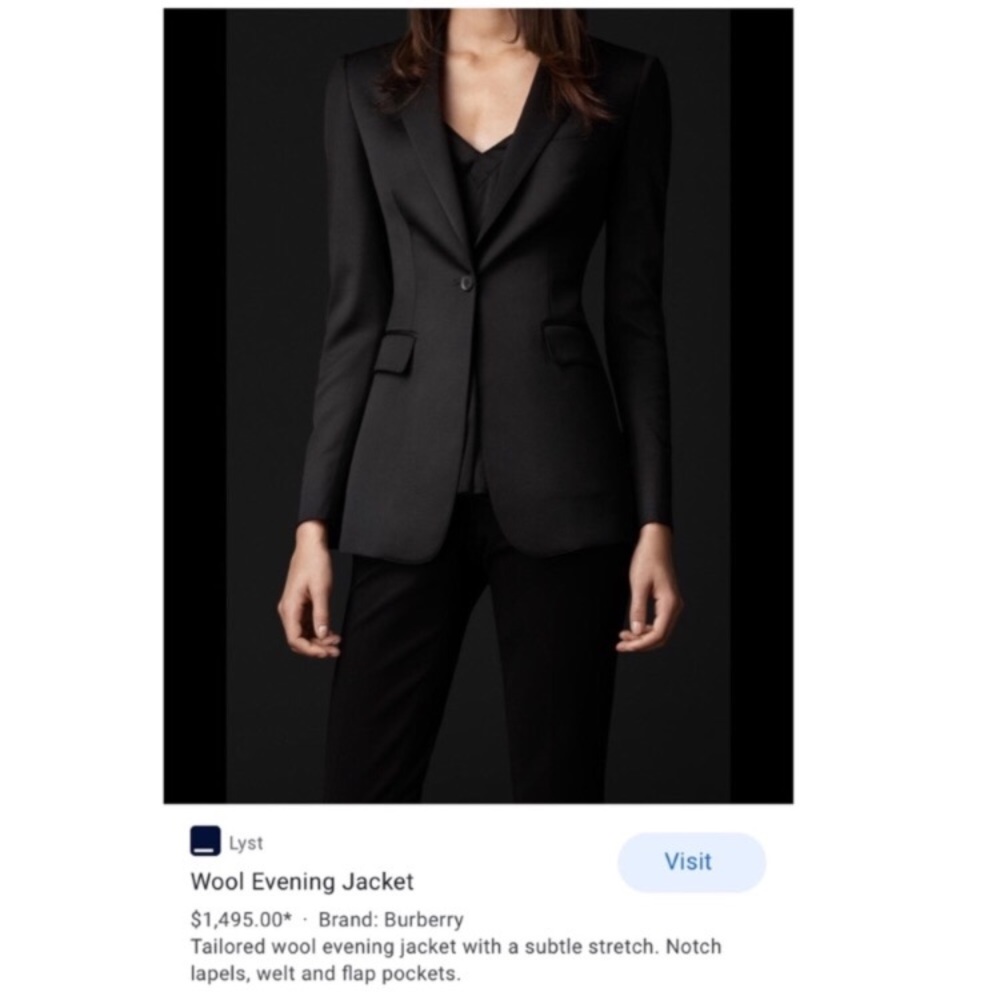 Burberry blazer. Burberry wool plaid trim Coat